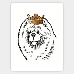 Chow Chow Dog King Queen Wearing Crown Sticker